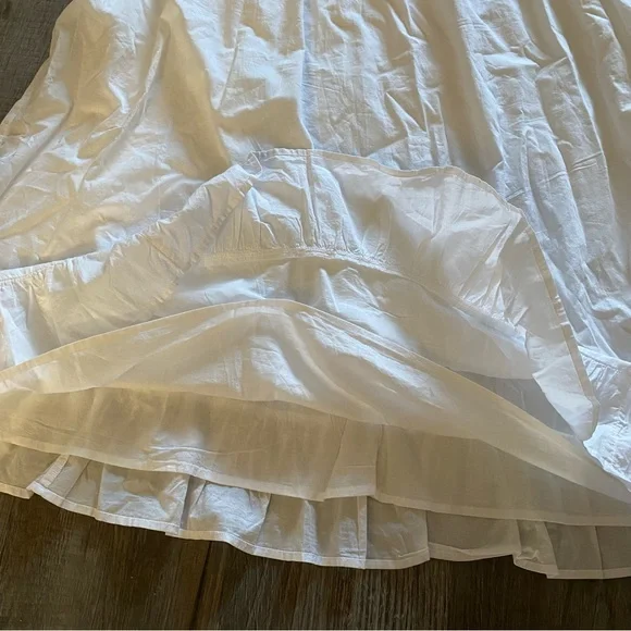 J.Crew Smocked Puff Sleeve Midi Dress Lined Cottagecore Ruffle Hem Size 2X - Picture 7 of 11